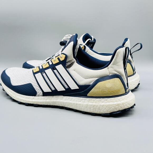 Adidas Shoes Mens 14 White Navy Ultra Boost Georgia Tech Limited Edition Sneaker - Picture 6 of 12